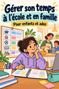 Image d'une mère et son enfant utilisant un calendrier pour planifier leurs activités quotidiennes.